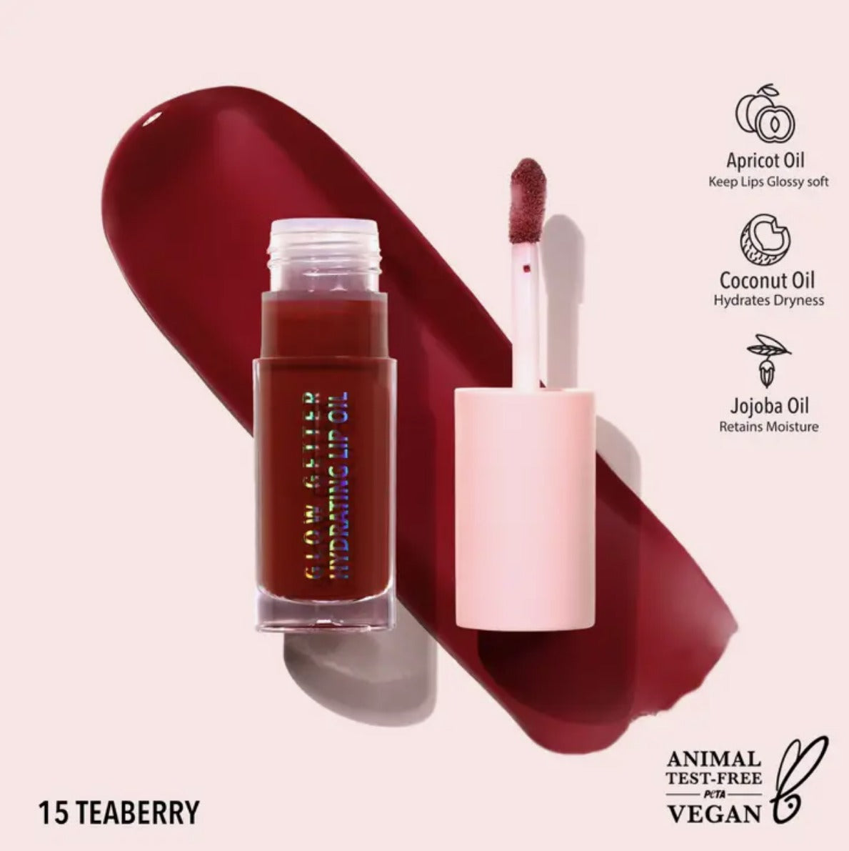 Moira, Glow Getter Hydrating Lip Oil, Vegan, 16 Colors