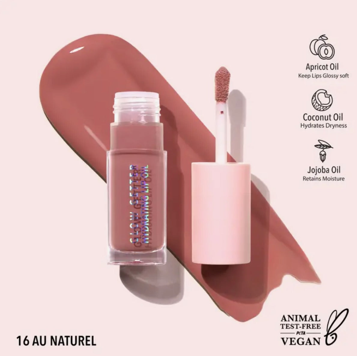 Moira, Glow Getter Hydrating Lip Oil, Vegan, 16 Colors