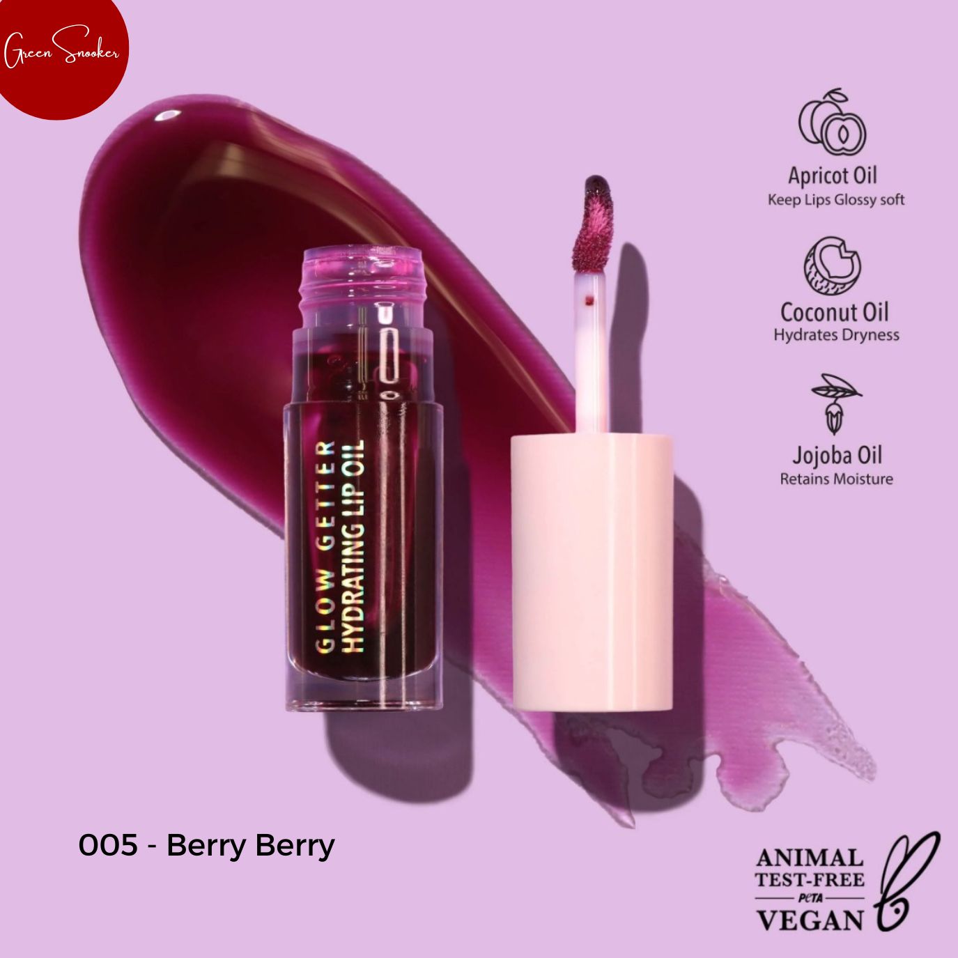 Moira, Glow Getter Hydrating Lip Oil, Vegan, 16 Colors