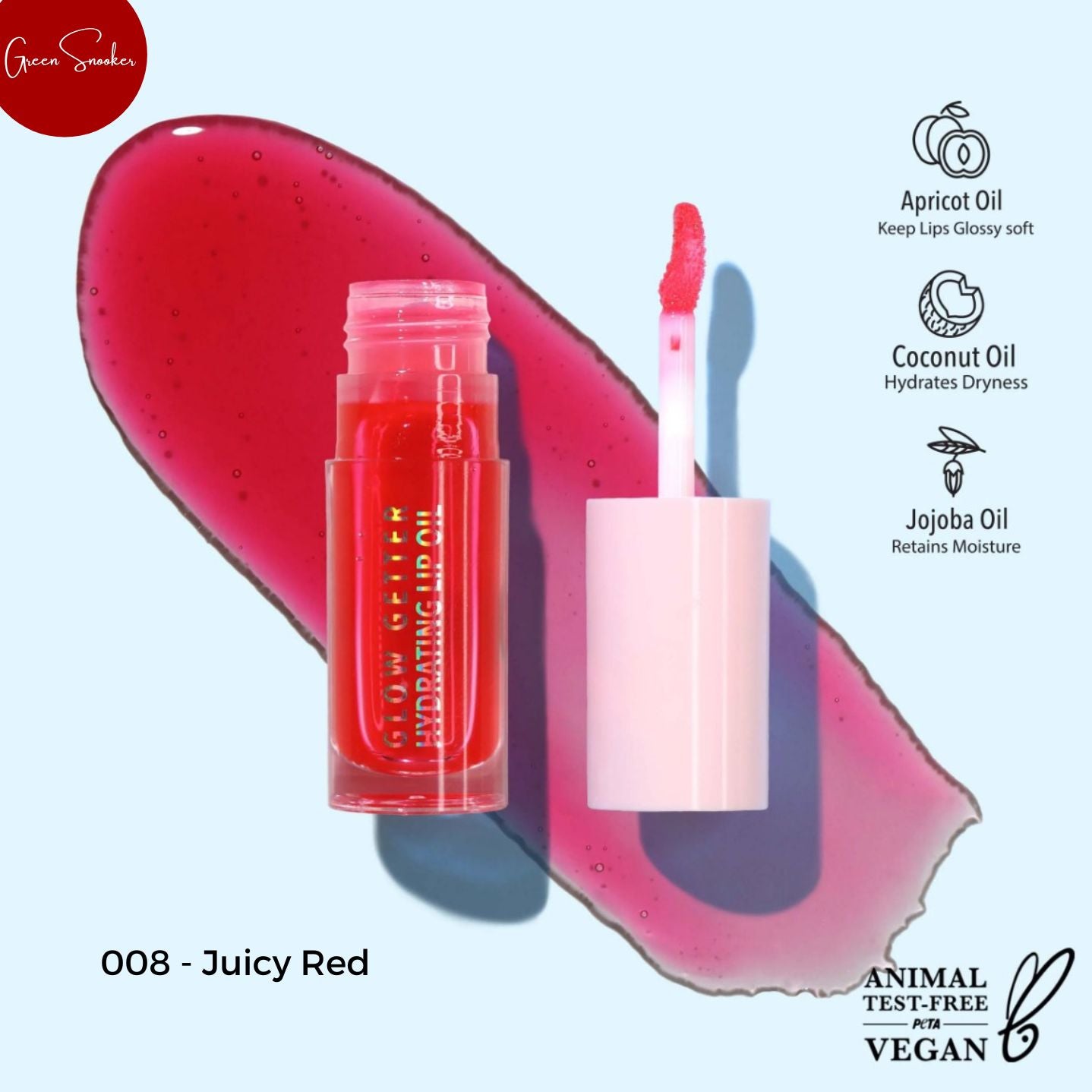 Moira, Glow Getter Hydrating Lip Oil, Vegan, 16 Colors