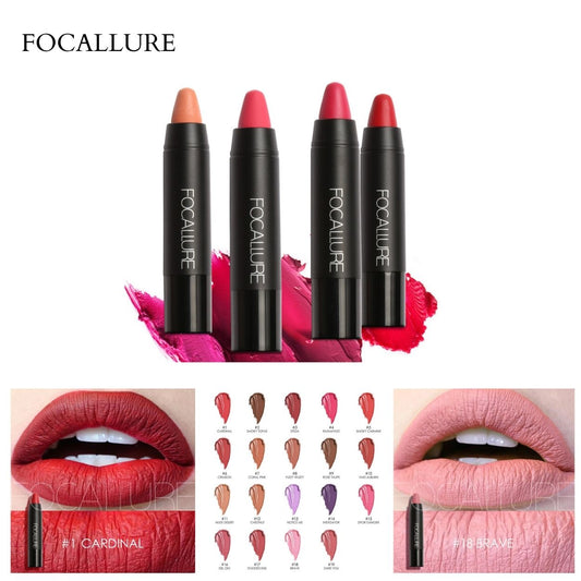 FOCALLURE, Matte Lip Crayon, 19 Colors