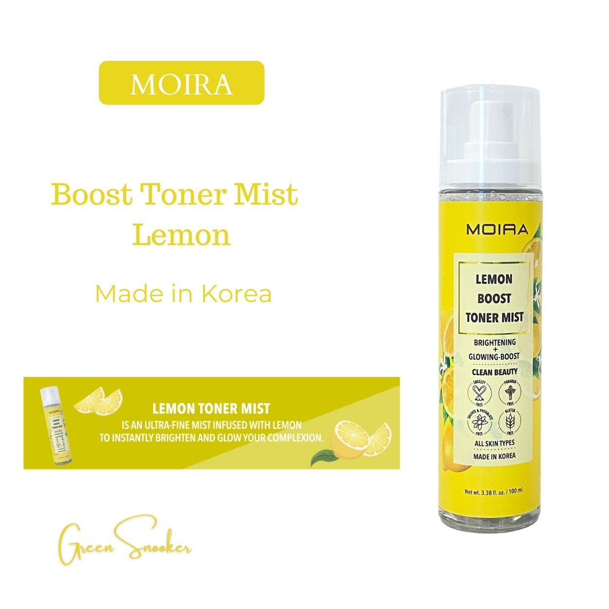 Moira, Boost Toner Mist, Korean Cosmetics