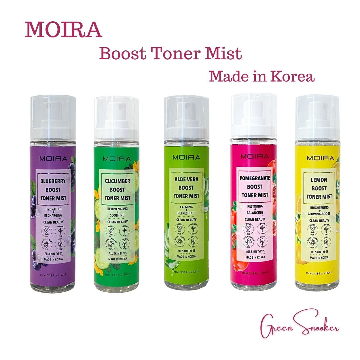 Moira, Boost Toner Mist, Korean Cosmetics
