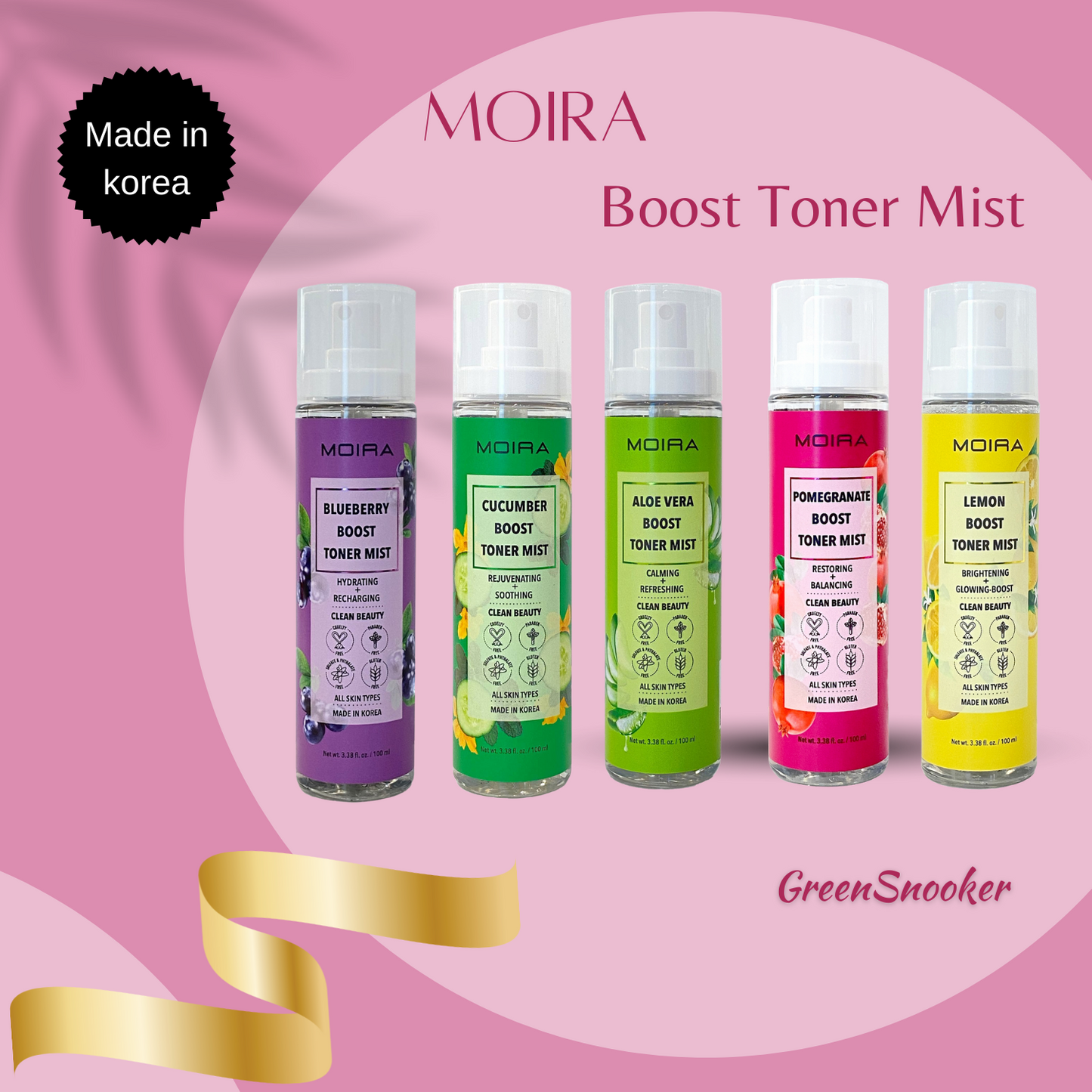 Moira, Boost Toner Mist, Korean Cosmetics