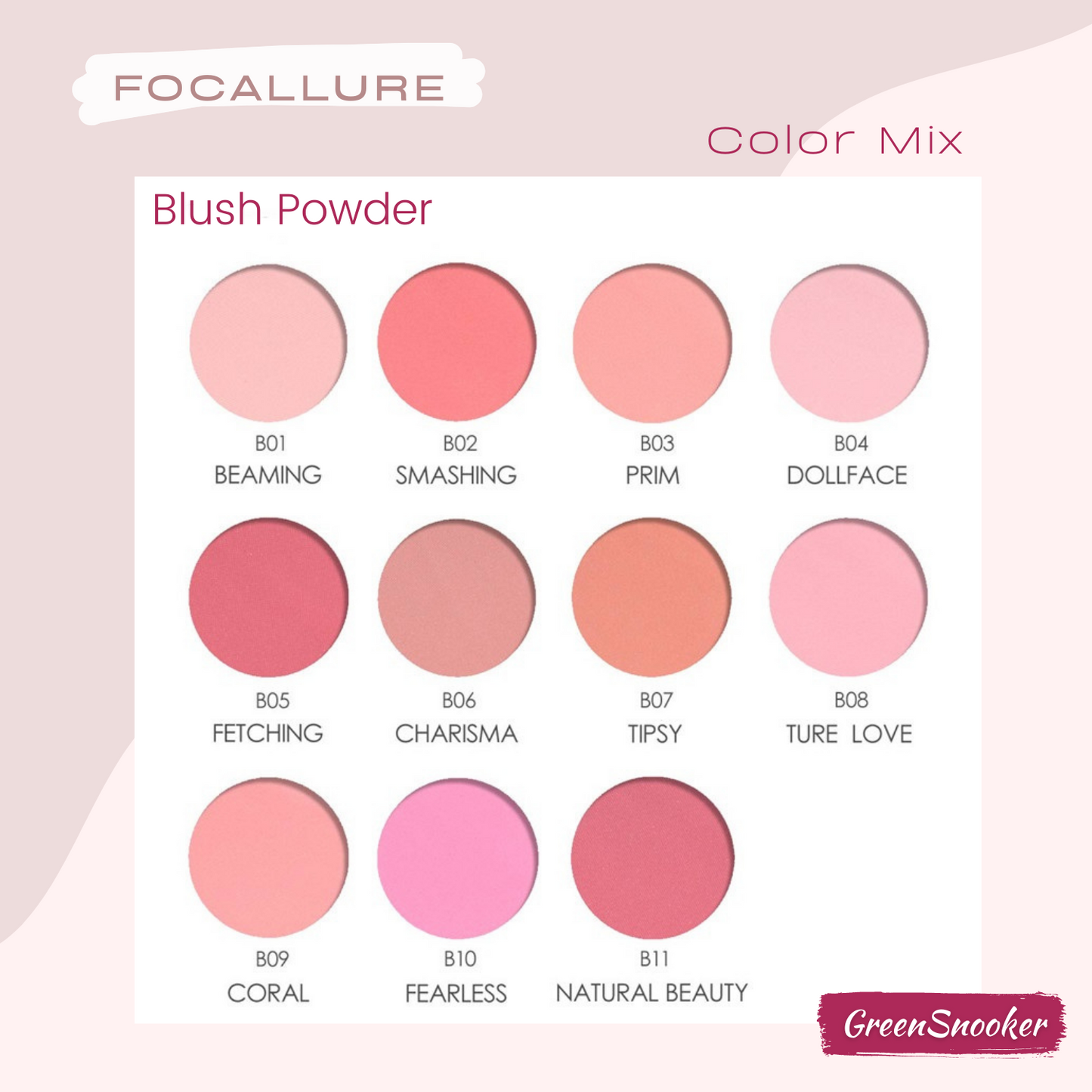 FOCALLURE, Color Mix Blush Powder